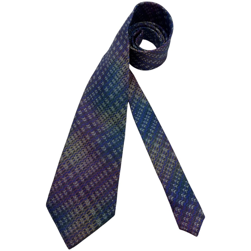 MISSONI Multicolor Geometric Silk LUXURY Tie ITALY